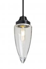  J-SULUCL-EDIL-BK - Besa, Sulu Cord Pendant For Multiport Canopy, Clear Bubble, Black Finish, 1x4W LED Fi