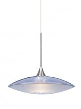  RXP-6294BL-SN - Besa Pendant Spazio Satin Nickel Blue/Frost 1x50W Halogen