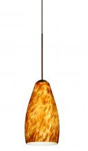 Besa Lighting RXP-719818-BR - Besa Pendant Karli Bronze Amber Cloud 1x50W Halogen