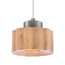  RXP-KAONA-LED-SN - Besa Kao Pendant, Natural Shade, Black Finish, 1x3W LED