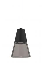  RXP-TIMO6BS-LED-BR - Besa, Timo 6 Cord Pendant,Smoke/Black, Bronze Finish, 1x9W LED