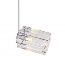  SP-ICE4CL-06-SN - Besa Ice 4 Spotlight with 6" stem, Clear Glass, Black Finish, 1x35W MAX GY6.35 Base