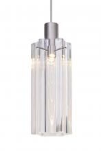 Besa Lighting X-ICE7CL-SN - Besa Ice 7 Pendant for Multiport Canopy, Clear Glass, Black Finish, 1x35W MAX GY6.35 Base