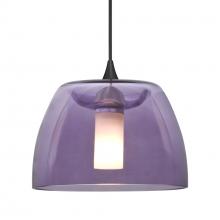 Besa Lighting X-SPURPL-BK - Besa Spur Pendant For Multiport Canopy, Plum, Black Finish, 1x35W MAX GY6.35 Base