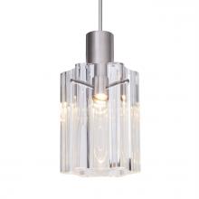 Besa Lighting XP-ICE4CL-SN - Besa Ice 4 Pendant, Clear Glass, Black Finish, 1x35W MAX GY6.35 Base