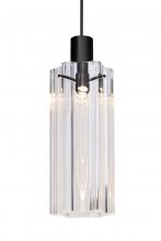 Besa Lighting XP-ICE7CL-BK - Besa Ice 7 Pendant, Clear Glass, Black Finish, 1x35W MAX GY6.35 Base