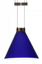 Besa Lighting 1XA-5121CM-BR - Besa Pendant Kani Bronze Cobalt Blue Matte 1x50W Halogen