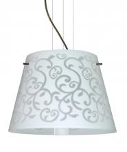 Besa Lighting 1KV-4340WD-BR - Besa Pendant Amelia 15 Bronze White Damask 3x100W A19