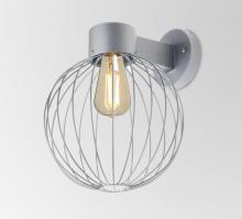  SULTANA-G-WALL-EDIL-SL - Besa, Sultana Globe Wall Sconce, Silver Finish, 1x4W LED Filament