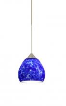 Besa Lighting 1XT-560586-LED-SN - Besa Pendant Tay Tay Satin Nickel Blue Cloud 1x5W LED