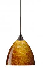 Besa Lighting 1XC-757018-BR - Besa Pendant Sasha Bronze Amber Cloud 1x50W GY6.35