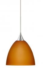 Besa Lighting 1XC-757080-SN - Besa Pendant Sasha Satin Nickel Amber Matte 1x50W GY6.35