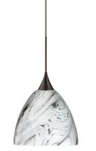 Besa Lighting 1XP-7570MG-BR - Besa Pendant Sasha Bronze Marble Grigio 1x50W GY6.35