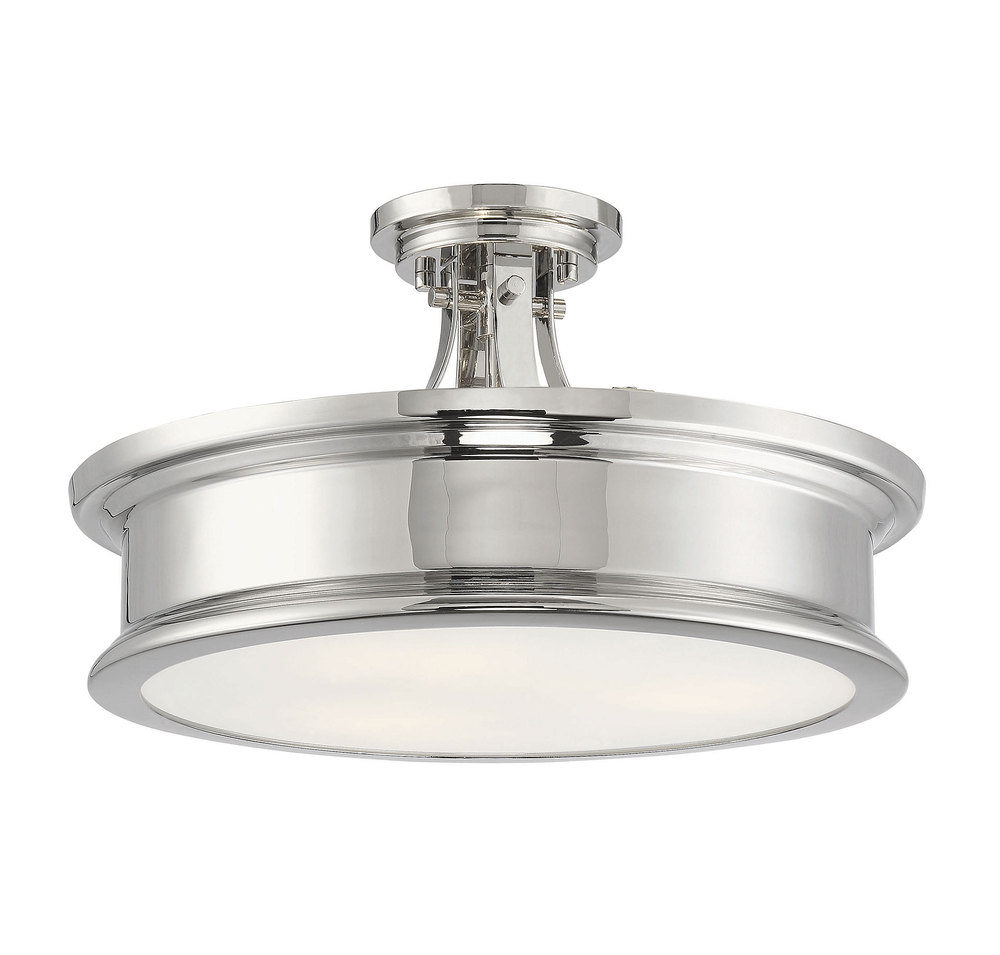 Watkins 3-Light Ceiling Light in Polished Nickel