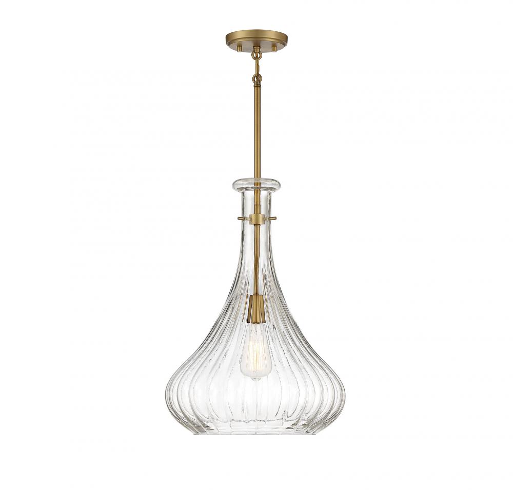 Bristo 1-Light Pendant in Warm Brass