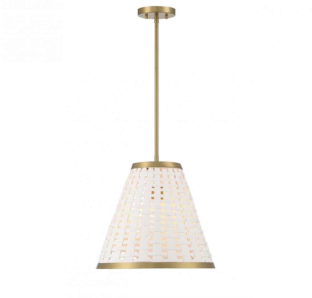 Aster 1-Light Pendant in Warm Brass