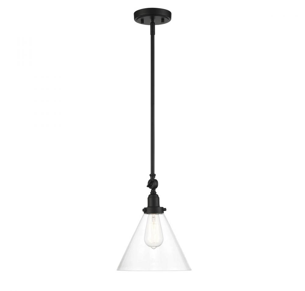 Drake 1-Light Pendant in Matte Black