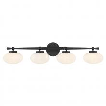  8-1050-4-BK - Barrow 4-Light Bathroom Vanity Light in Matte Black