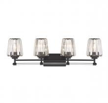 Savoy House 8-6001-4-BK - Garnet 4-Light Bathroom Vanity Light in Matte Black