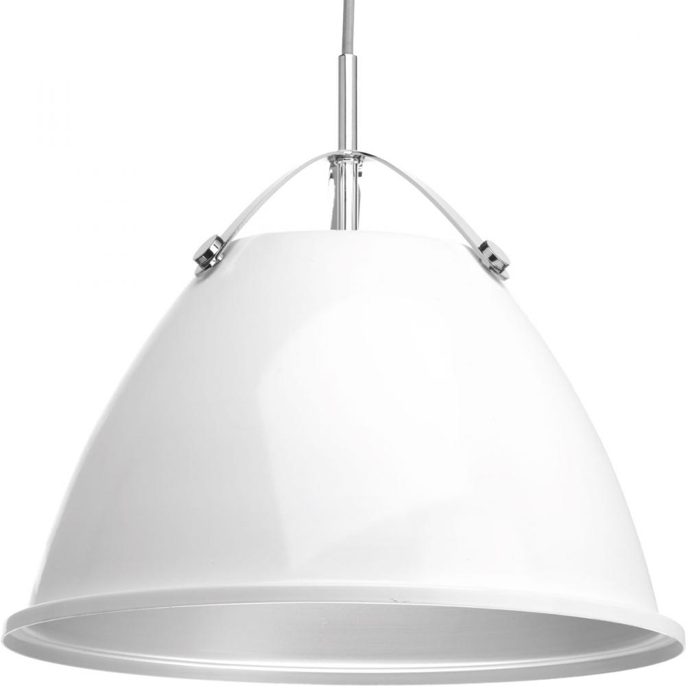 Tre Collection One-Light White White Metal Shade Coastal Pendant Light