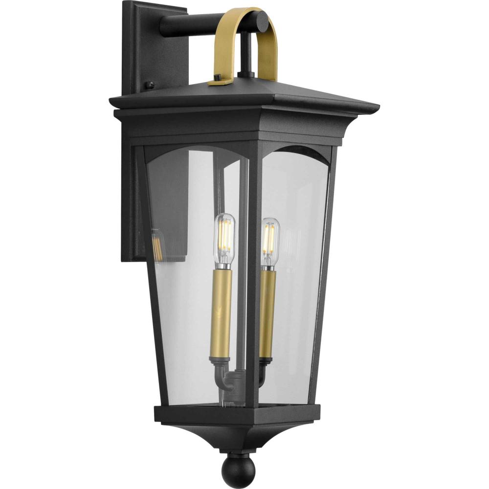 Chatsworth Collection Black Two-Light Medium Wall Lantern