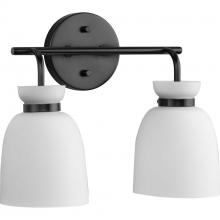 Progress P300485-31M - Lexie Collection Two-Light Matte Black Contemporary Vanity Light