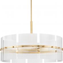 Progress P400389-205 - Seville Collection Six-Light Soft Gold Contemporary Chandelier