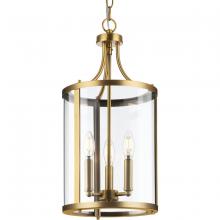  P500390-163 - Gilliam Collection Three-Light Vintage Brass New Traditional Hall & Foyer