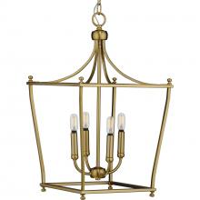 Progress P500214-109 - Parkhurst Collection Brushed Bronze Four-Light Foyer