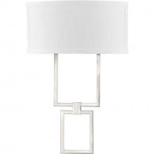  P710054-009-30 - LED Shaded Sconce Collection Brushed Nickel One-Light Square Wall Sconce