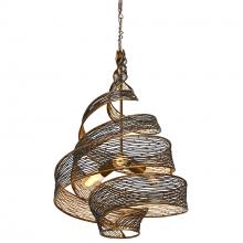  240P03HO - Flow 3-Lt Twist Pendant - Hammered Ore