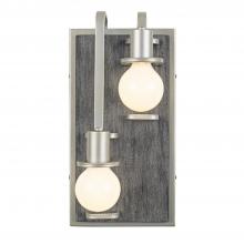  268W02LSOG - Lofty 2-Lt Left Sconce - Silverado/Gray Wood