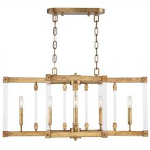  292N06AGL - Halcyon 6-Lt Linear Pendant - Antiqued Gold Leaf