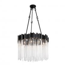  309P09MBFG - Matrix 9-Lt Pendant - Matte Black/French Gold