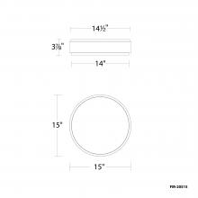  FM-20515-27-WT/AB - Salvo Flush Mount Light