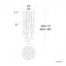  PD-68921R-BK - Banded Chandelier Light