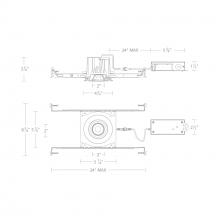  R3BRA-NCS-BN - Ocular 3.0 5CCT Round Adjustable Trim and Remodel Housing with New Construction Frame-In Kit and D