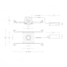  R3BRAN-SWD-WT - Ocular 3.0 Dim-to-Warm Round Adjustable Trim and Remodel Housing with New Construction Frame-In Ki