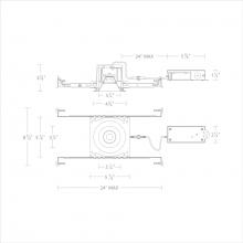 WAC US R3BRD-SCS-BN - Ocular 3.0 5CCT Round Donwlight Trim and Remodel Housing with New Construction Frame-In Kit and Dr