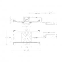  R3BRDN-SWD-WT - Ocular 3.0 Dim-to-Warm Round Downlight Trim and Remodel Housing with New Construction Frame-In Kit