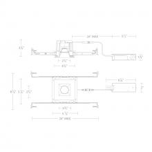  R3BSDN-SWD-WT - Ocular 3.0 Dim-to-Warm Square Downlight Trim and Remodel Housing with New Construction Frame-In Ki