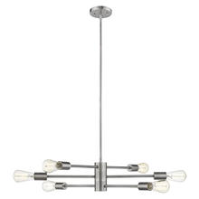  203475A - 6x60W Chandelier w/ Polished Nickel Finish