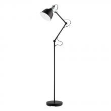  203517A - Thornford - Floor Lamp Matte Black w/ Chrome Accents