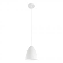  205287A - Sarabia - Single Light Pendant with a Structured White Exterior and Matte White Interior Metal Shade