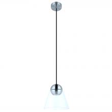  205644A - 1 LT Mini Pendant Matte Nickel Finish With Clear Glass Shade 1-10W GU10 LED Bulb