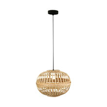  49771A - Armsfield - Pendant Brown Finish Wood Shade