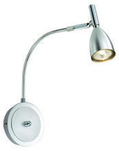  88361A - 1x50W Wall Light w/ Brushed Aluminum & Chrome Finish