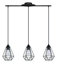  94189A - 3x100W Multi Light Cage Pendant With Matte Black Finish