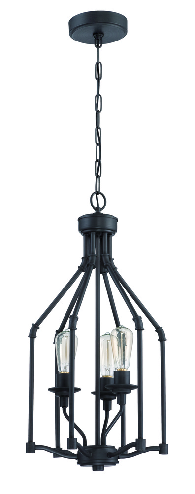 Hadley 3 Light Foyer in Aged Bronze