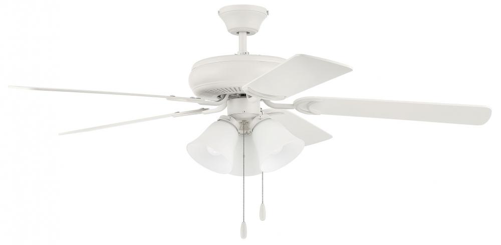 52" Decorator's Choice 3 Light in Matte White w/ Matte White Blades